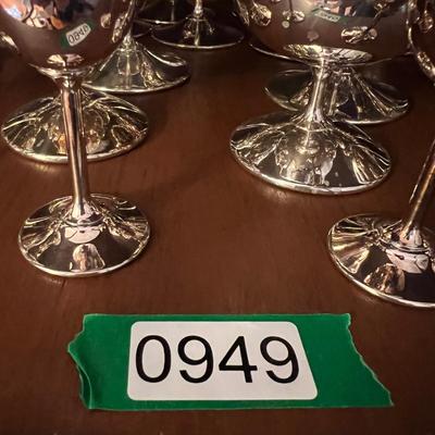 61 Piece Set Viking Plate EP Brass Stemware Barware Glasses Goblets
