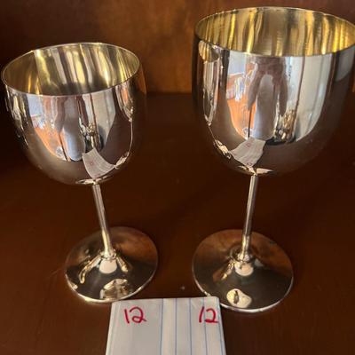 61 Piece Set Viking Plate EP Brass Stemware Barware Glasses Goblets