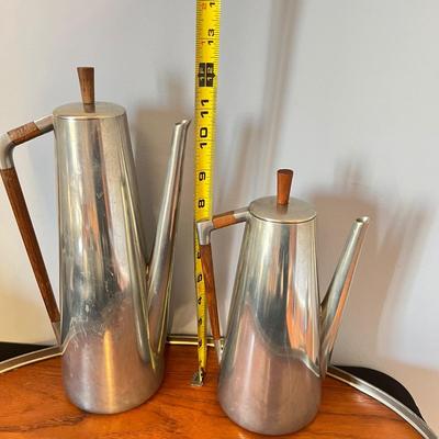 Rare 1960's KMD TIEL for Royal Holland Pewter Coffee Set MCM