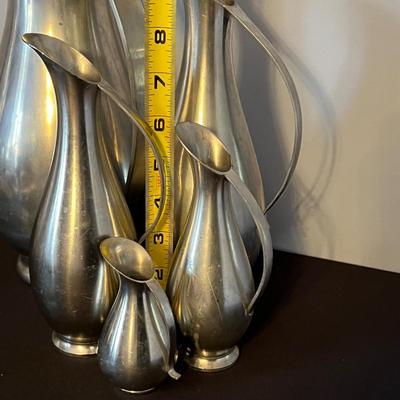 Set of 5 Vintage MCM Royal Holland Pewter Pitchers