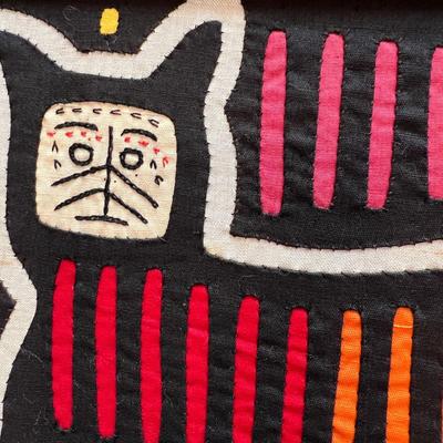 Set of 3 Vintage Framed Panamanian Textile Folk Art
