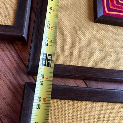 Set of 3 Vintage Framed Panamanian Textile Folk Art