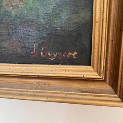 Original Framed Signed Oil on Canvas c. 26" x 30" Painting