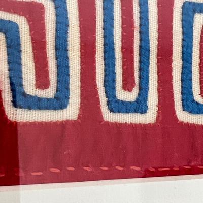 Vintage Framed Panamanian Textile Folk Art