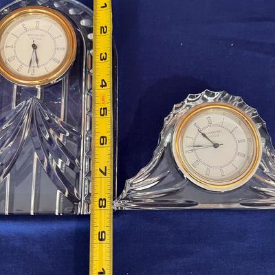 2 Waterford Crystal Table Clocks