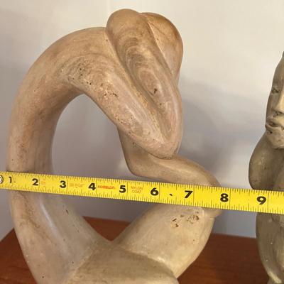 2 Vintage Carved Stone Sculptures