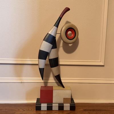 Black and White Striped Sculpture by Sean O’Meallie (DR-DZ)