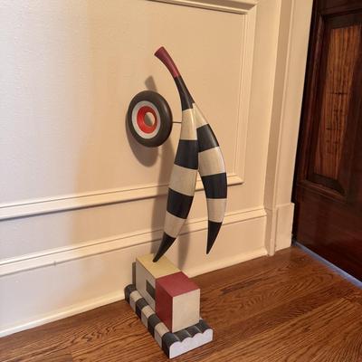 Black and White Striped Sculpture by Sean O’Meallie (DR-DZ)