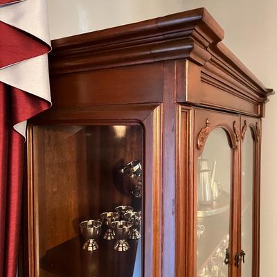 Solid Wood Curio Cabinet One Piece
