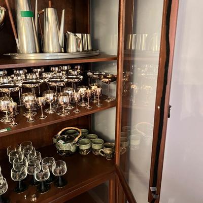 Solid Wood Curio Cabinet One Piece