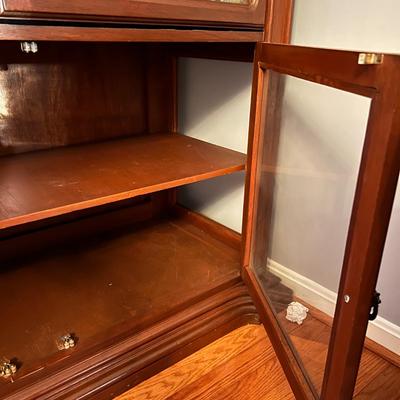 Solid Wood Curio Cabinet One Piece