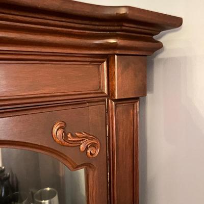 Solid Wood Curio Cabinet One Piece