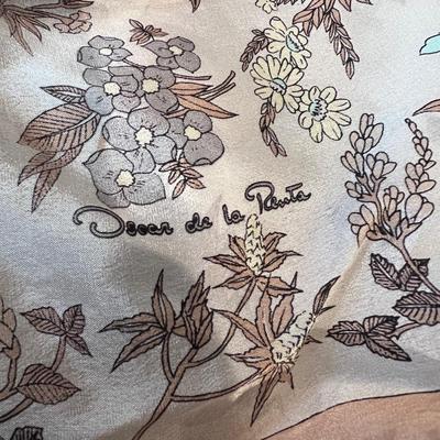 Lot of Designer Silk Scarves - Pendelton, Anne Klein, Oscar de la Renta