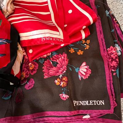 Lot of Designer Silk Scarves - Pendelton, Anne Klein, Oscar de la Renta