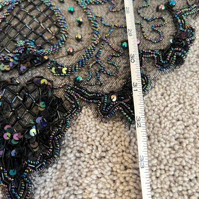 2 Vintage Beaded Sequin Shawl Wraps