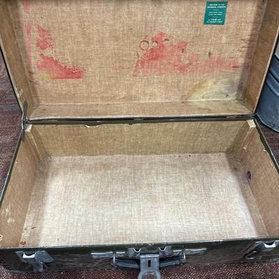 Antique metal trunk