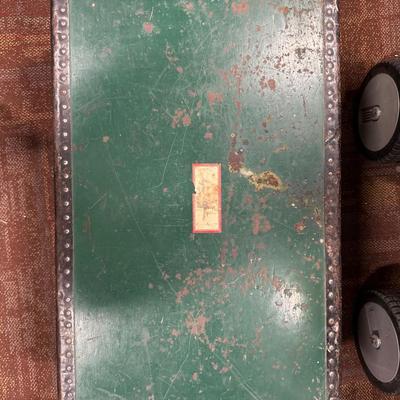 Antique metal trunk