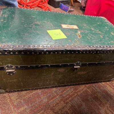 Antique metal trunk