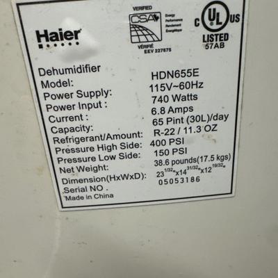 Haier Dehumidifier