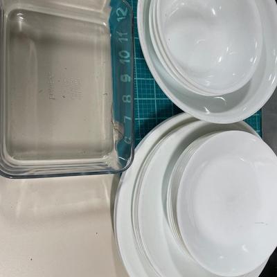 White corelle plates