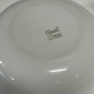 White corelle plates