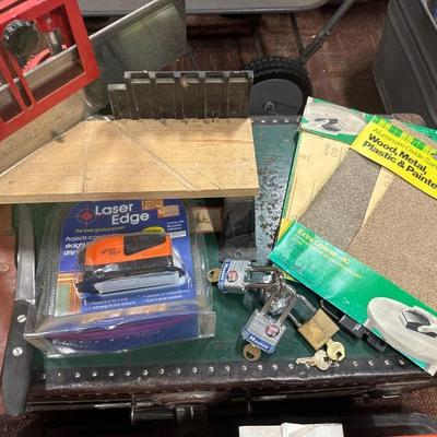 Saw, knife, laser edge, locks and sand paper