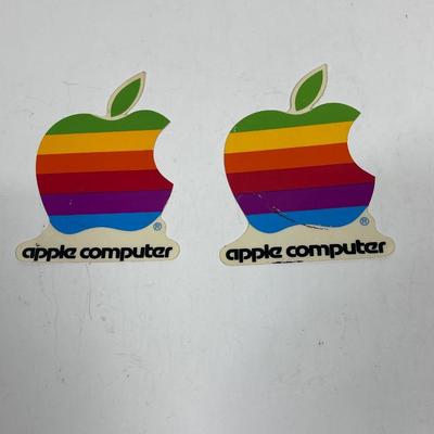 Vintage Apple Computer Stickers - Rainbow Colored