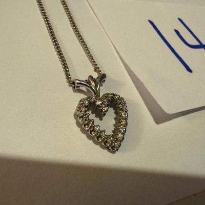 18kt Gold Heart pendant and 14kt chain
