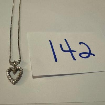 18kt Gold Heart pendant and 14kt chain