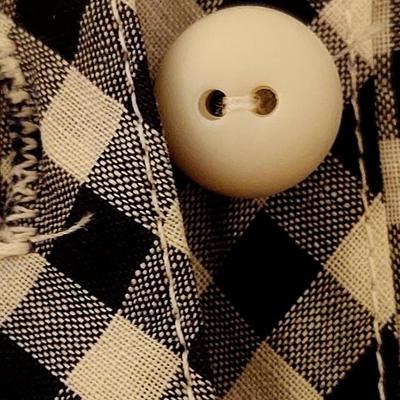 Vtg 40s-50s Gingham circle Day dress