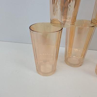 6 - Peach Luster Drinking Glasses