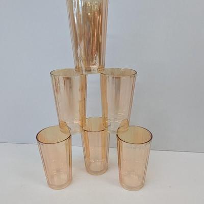 6 - Peach Luster Drinking Glasses