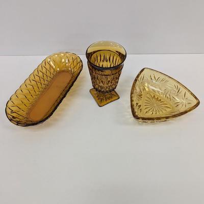 Amber Glass Dishes
