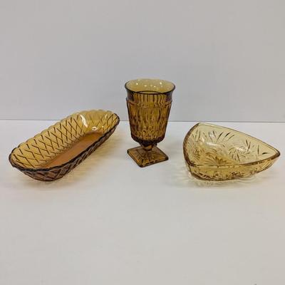 Amber Glass Dishes
