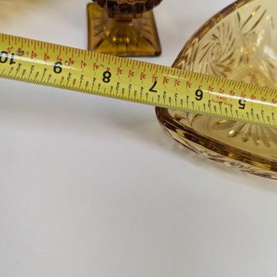 Amber Glass Dishes