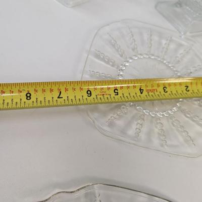 Vintage Glass Dishes Federal Columbia Clear Bubble Plate Diamond Candy Dish