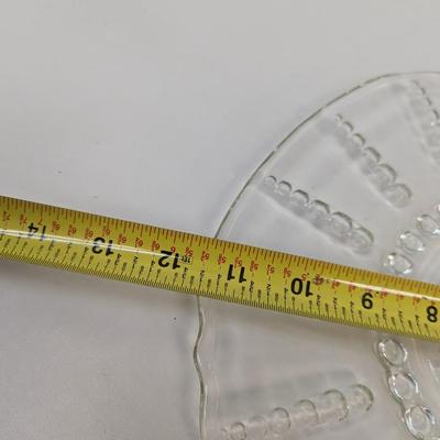 Vintage Glass Dishes Federal Columbia Clear Bubble Plate Diamond Candy Dish