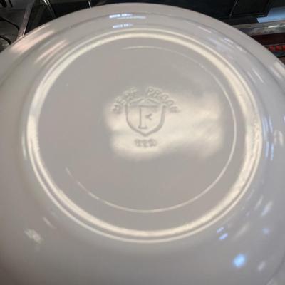 19 Pieces Of Milk Glass Federal Meadow Gold Dinner Set
