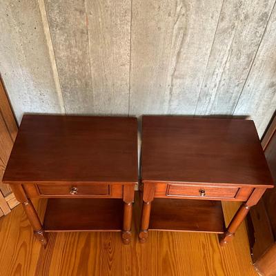 UB787 Pair of Cherry Single Drawer End Tables