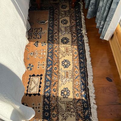 UB788 Vintage Blue and Pink Persian Oriental Wool Rug 9'6" x 12' 4"