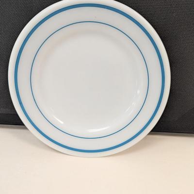 11 - Vintage Corning Decor Dinnerware Double Blue Band