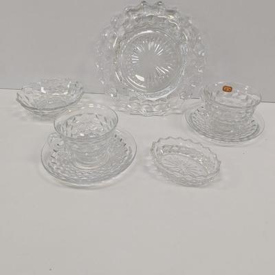 27 Pieces Of Fostoria Cube Dishes