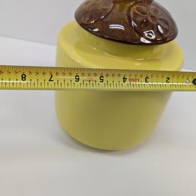 McCoy Pottery #214 Biscuit Cookie Jar Canister With Butterfly Lid