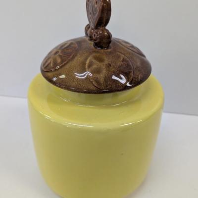 McCoy Pottery #214 Biscuit Cookie Jar Canister With Butterfly Lid