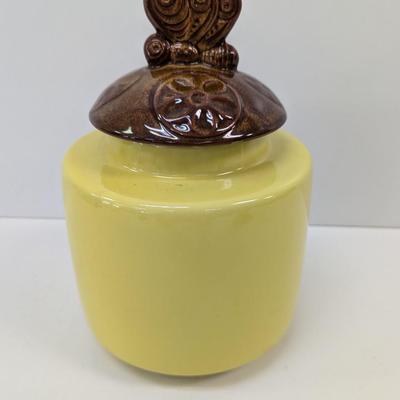 McCoy Pottery #214 Biscuit Cookie Jar Canister With Butterfly Lid