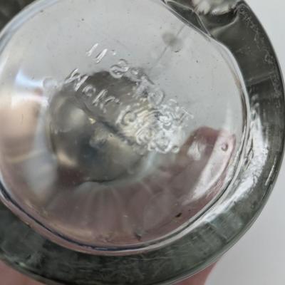 Vintage M & K Glass Syrup Dispenser With Lid