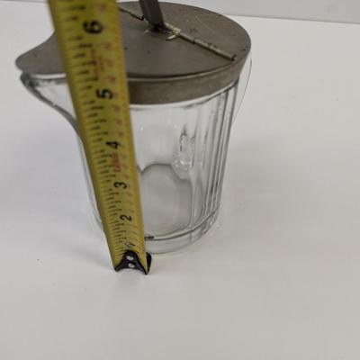 Vintage M & K Glass Syrup Dispenser With Lid