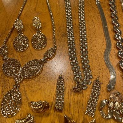 Large lot of bold gold jewelry