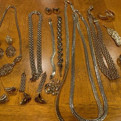 Large lot of bold gold jewelry