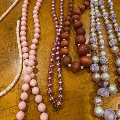 Pink necklaces